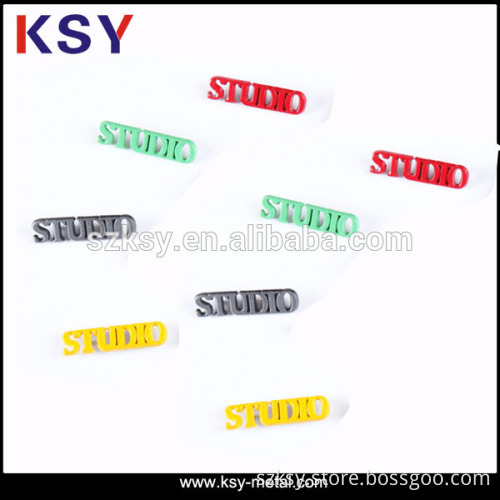zinc metal material custom engraved metal letter tag